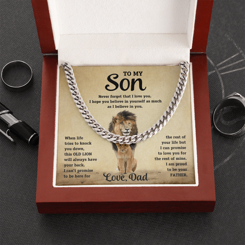 To my son, I am proud to be your father. Love, Dad