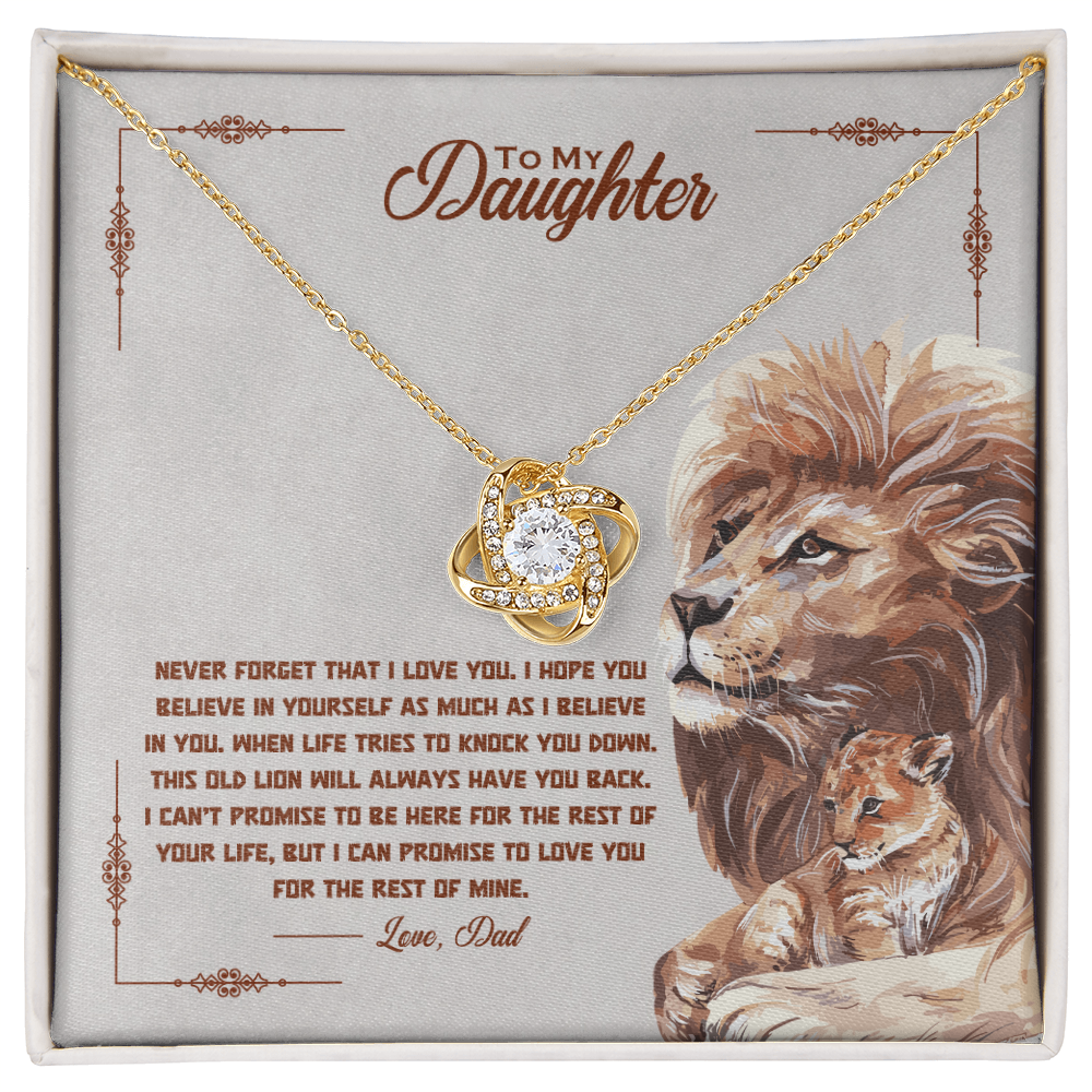 To my beautiful daughter, I promise to love you for the rest of my life